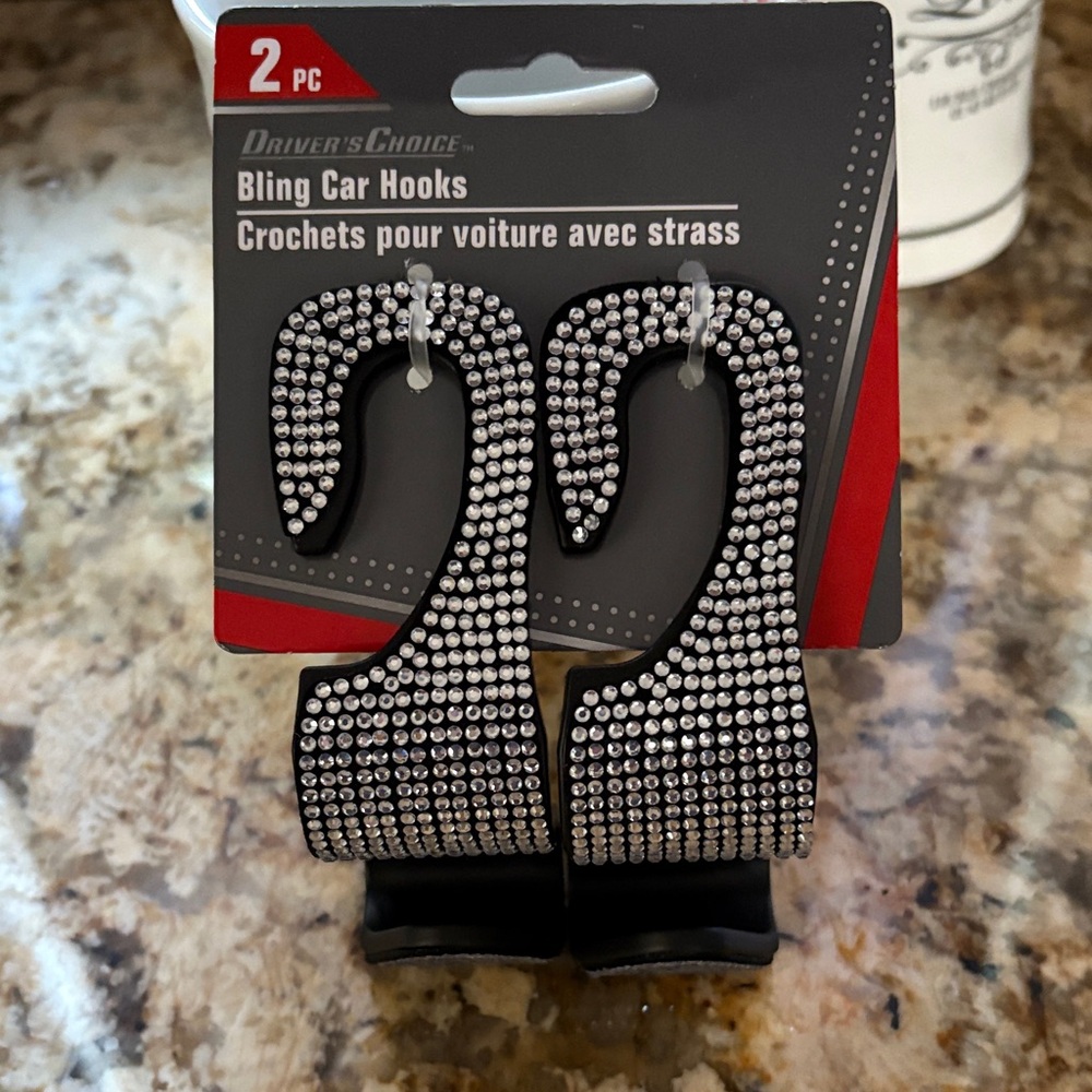 New! Bling Car Hooks with Rhinestones